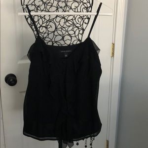 Black silk tank style top